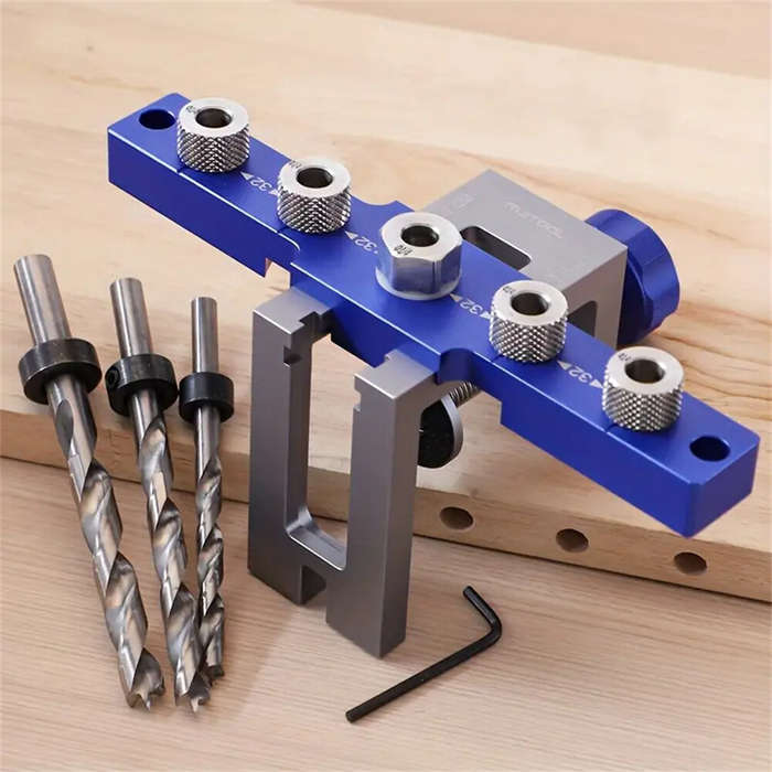 Metric - RUITOOL Metric Imperial Doweling Jig Kits Drill Guide Locator Cabinet Hardware Jig with 6mm