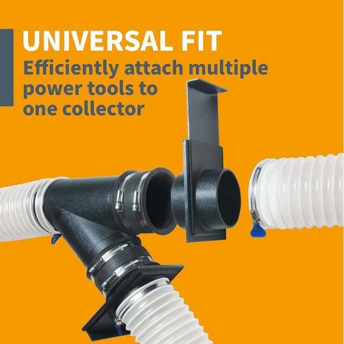 Black - 4Inch Ventilation Duct Connector 100mm Airflow Control For Dust Collector Vacuum Cleaner Acc