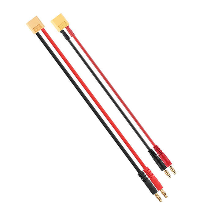 15cm - 22cm 12/14AWG XT60 Male Plug to 4.0mm Banana Plug Silicone Cable for B6AC Charger