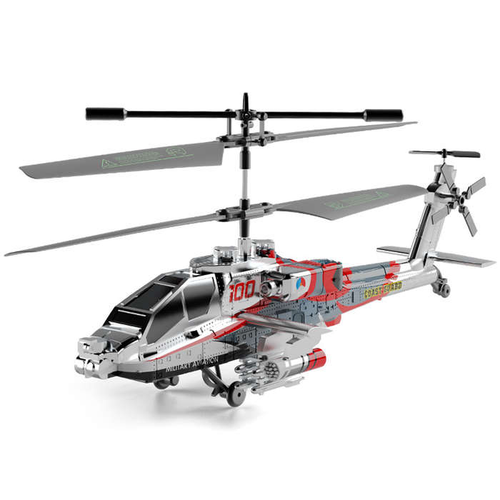 Silver - XK1 2.4G 3.5CH Altitude Holde Apache RC Helicopter RTF