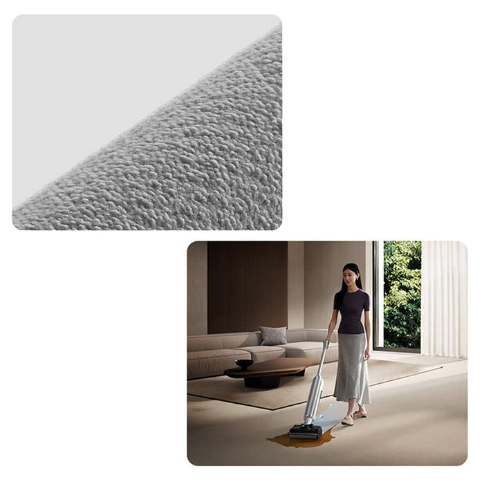 Grey - Replaceable Roller Brush High Density Soft Material Enhanced Cleaning Performance for Mijia W