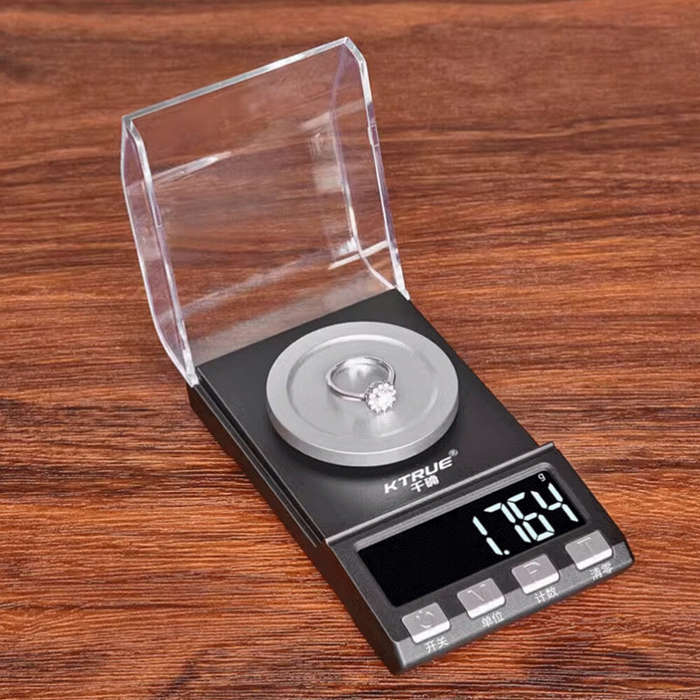 Black - Portable High Precision Multifunction Digital Measuring Scale Jewelry Powder Weighing LCD Di