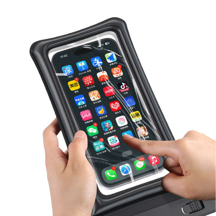 Pink - 7-Inch IPX8 Floating Airbag Waterproof Phone Bag Case For IPhone 13 12 Xiaomi Universal Swimm