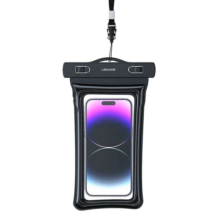 Transparent - USAMS US-YD011 7-inch IPX8 waterproof Bag With Airbag Frame With Removable Lanyard