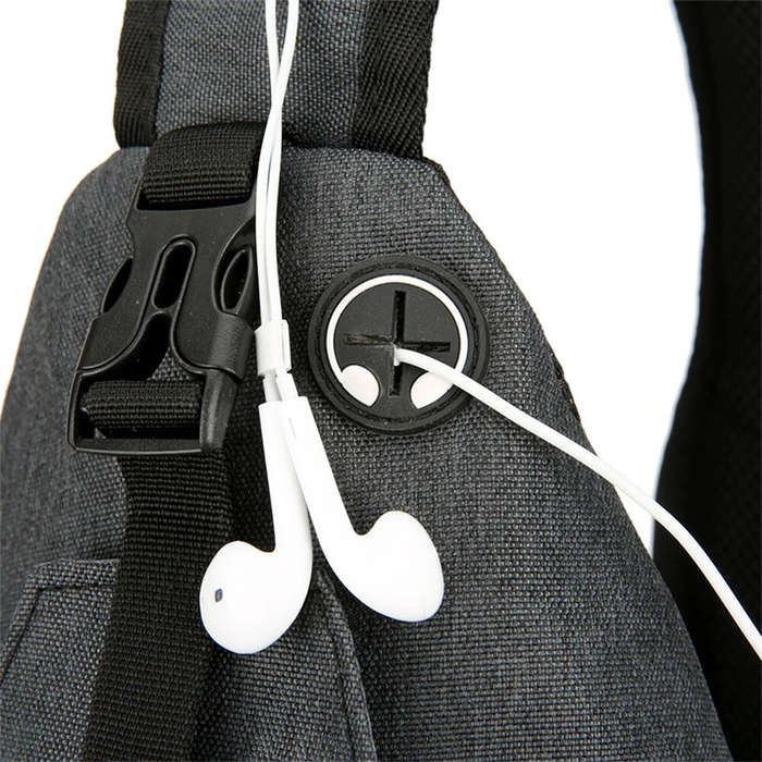 Black - IPRee Waterproof Single Chest Shoulder Bag, Multi Purpose Large Capacity Crossbody Bag for M