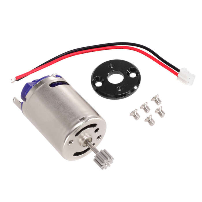 Black - Upgraded Accessories 370 High-Speed Brushed Motor with Base for MN99S MN78 WPL C24 C34 RC Ca