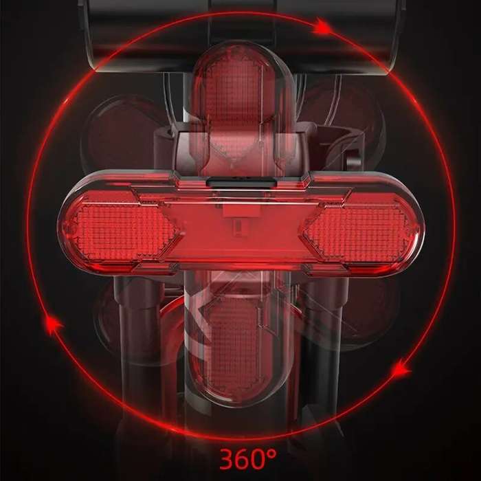 Red - Bike Rear Light USB Rechargeable Bicycle Tail Light For Cycling Helmet Backpack Safety Warning
