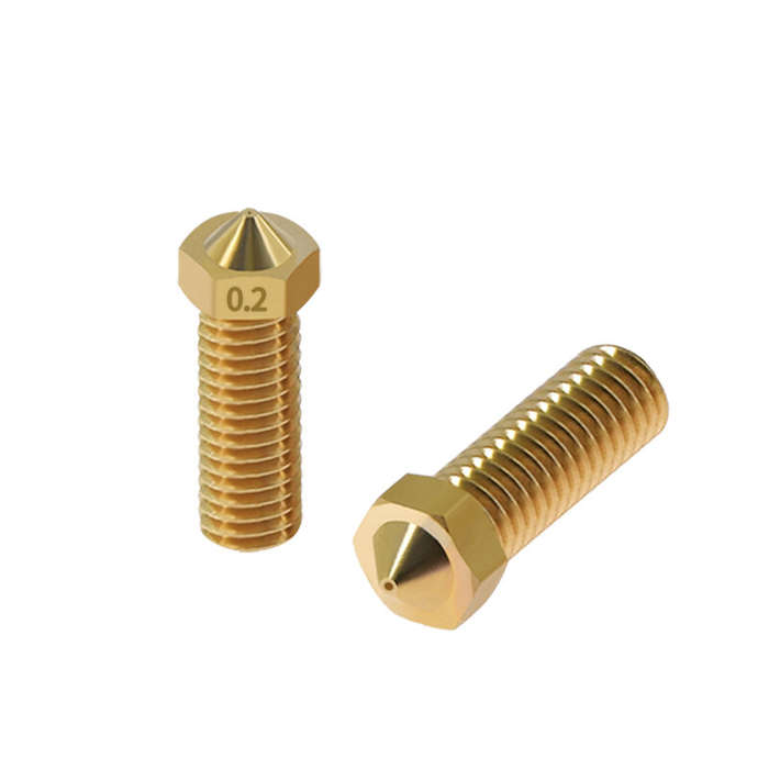 1.0mm - KINGROON E3D Upgrade Brass Nozzle V6 Volcano Heater Block Extruder Nozzle 0.4 0.6 0.8mm 1.75