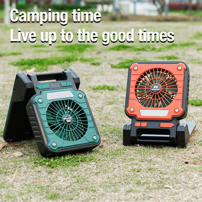 Orange - IPRee Solar Outdoor Fan Camping Light Portable Usb Tent Lighting LED Multifunction Camping