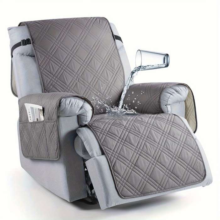 Light Grey - Single Seater Sofa Cushion TPU 100% Waterproof Non-slip Pet Sofa Cushion Massage Chair