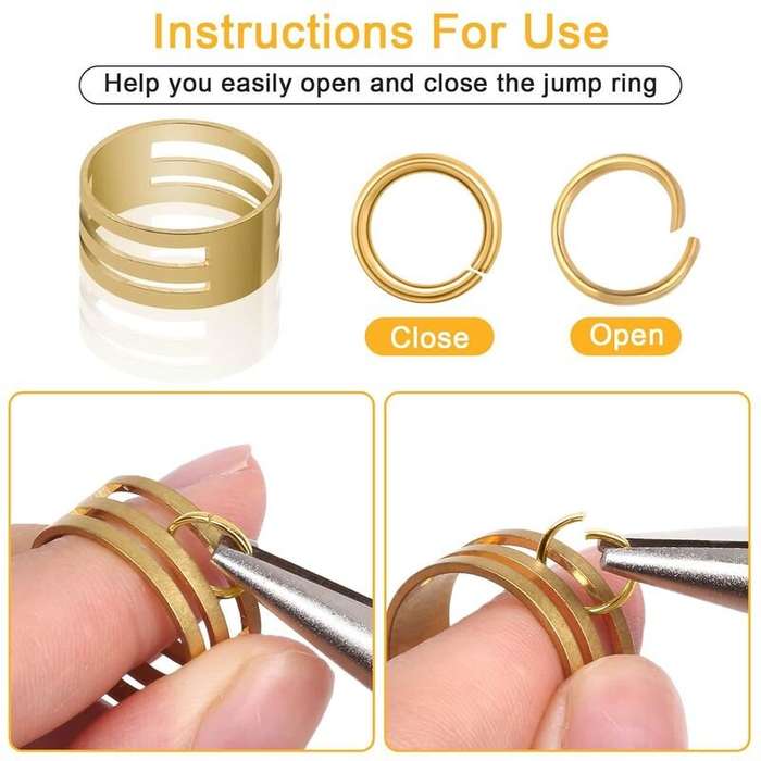 1 Set - Craft Supplies Kit for Jewelry Making Jump Rings and Clasps Assorted Sizes Gold Silver Relia