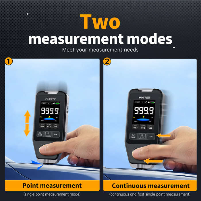 Black - FNIRSI CTG-20 Car Paint Thickness Gauge Electroplate Metal & Putty Powder Coating Thickness