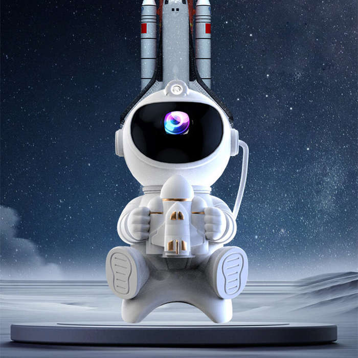 #2 - LED Astronaut Projection Lamp With Bluetooth Speaker Rocket Astronaut Starry Sky Lamp Atmospher