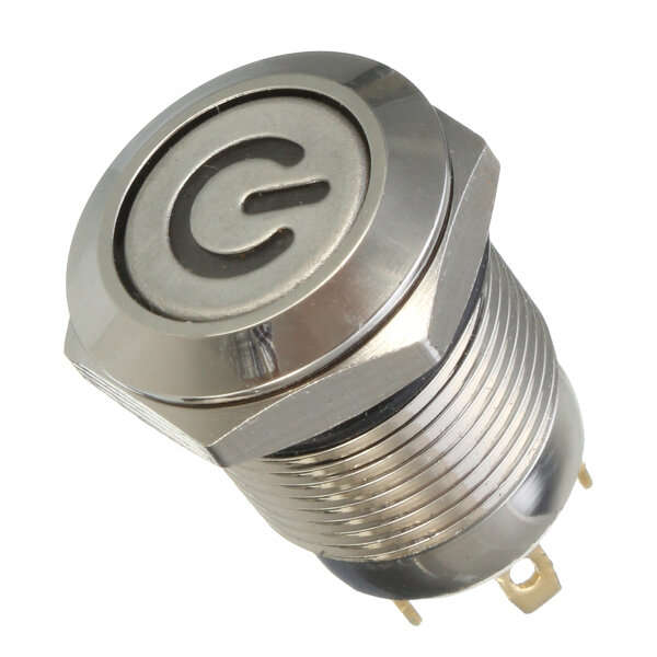 Red - 12V 4 Pin Led Metal Push Button Switch Momentary Power Switch Waterproof