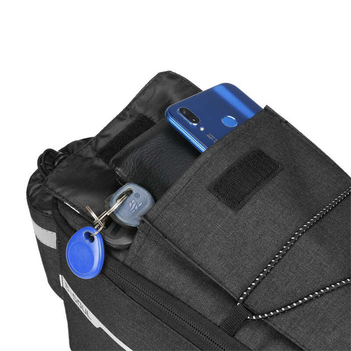 Black - B-SOUL Bicycle Rear Seat Bag Waterproof Pannier Trunk Bags Back Rack Rear Seat Bag Multifunc