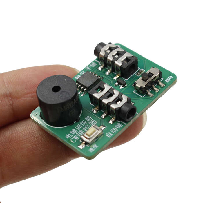 Battery Version CW Keyer and Trainer CR2032 Powered Ultra-Portable Dual Function with Sound and Ligh