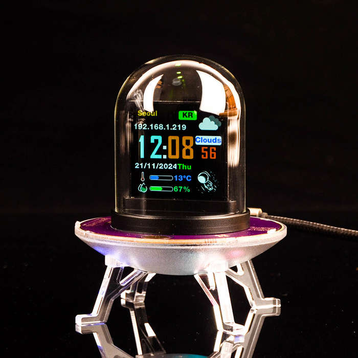 #01 - UFO-CLOCK Creative Weather Clock LED Display Multi-function UFO-CLOCK Creative Weather Stock E