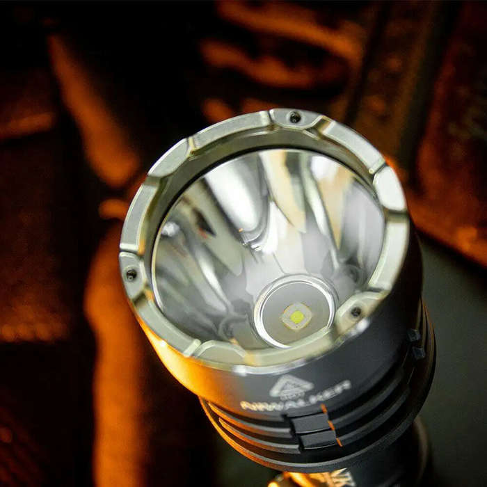 Grey - Niwalker N50T 2300LM 650M Thrower Tactical Flashlight Type-C 21700 Battery USB Rechargeable P