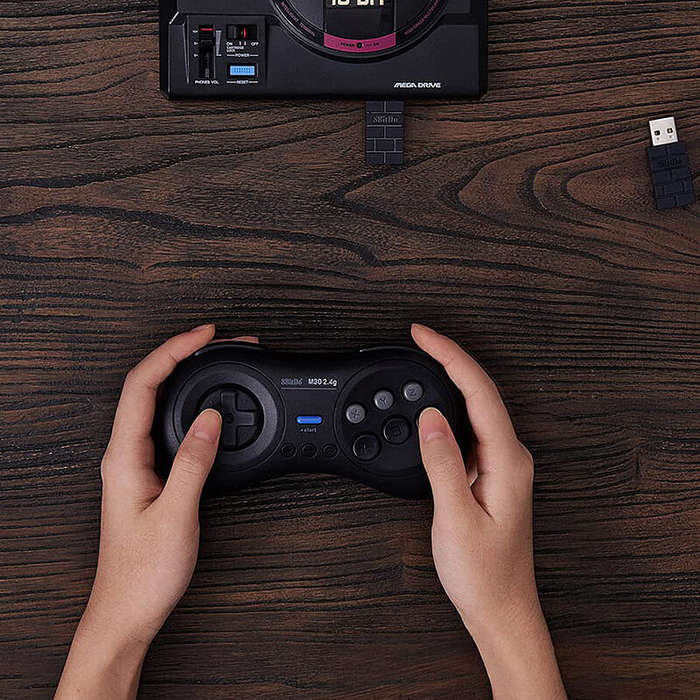 8Bitdo M30 2.4G Wireless Gamepad with 6-Button Layout Turbo Function for Sega Genesis Mini and Mega
