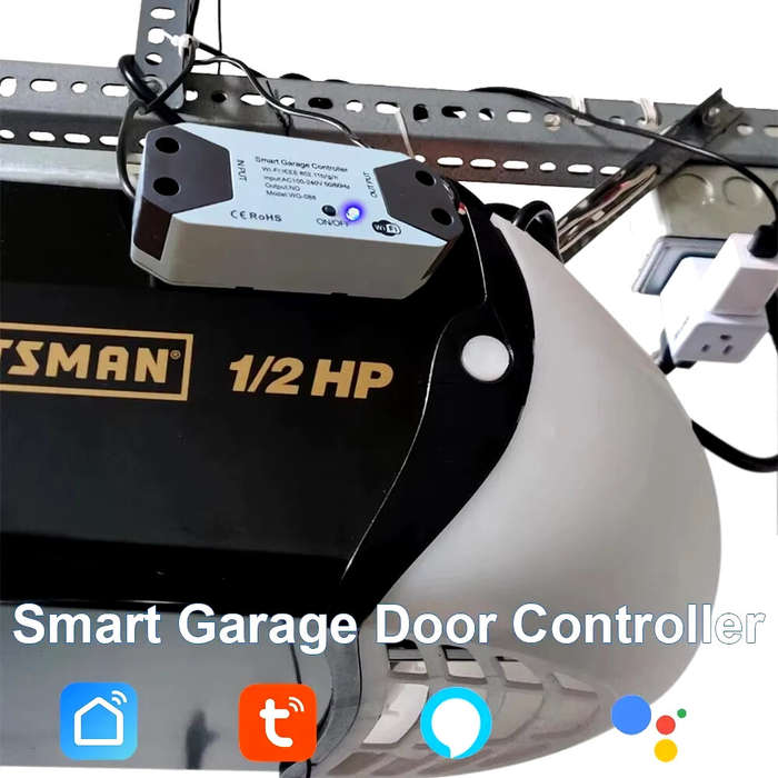 EU Plug - Tuya WIFI Smart Garage Door Controller APP Voice-controlled Smart Switch with Alexa Google