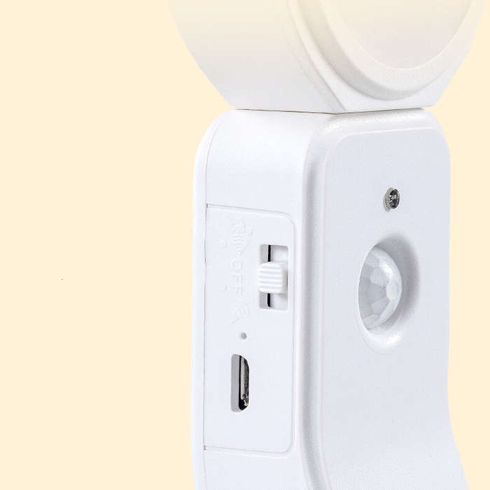 Warm Light - Human Infrared Sensor Lamp USB Rechargeable Rotatable Cabinet Light Desk Lamp Bedside L