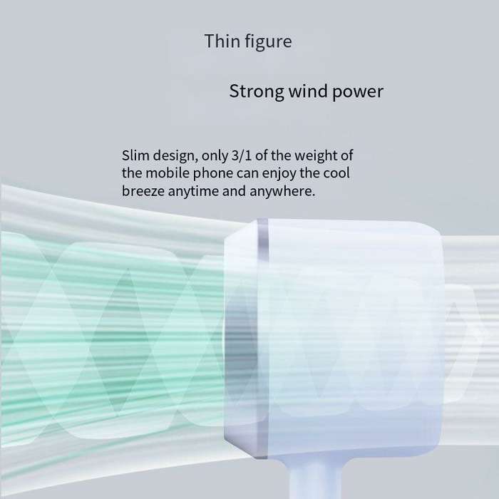 All White - Handheld Fan Usb Rechargeable Silent Cooling Power Bank Mini Play Plug Fans Summer Wirel