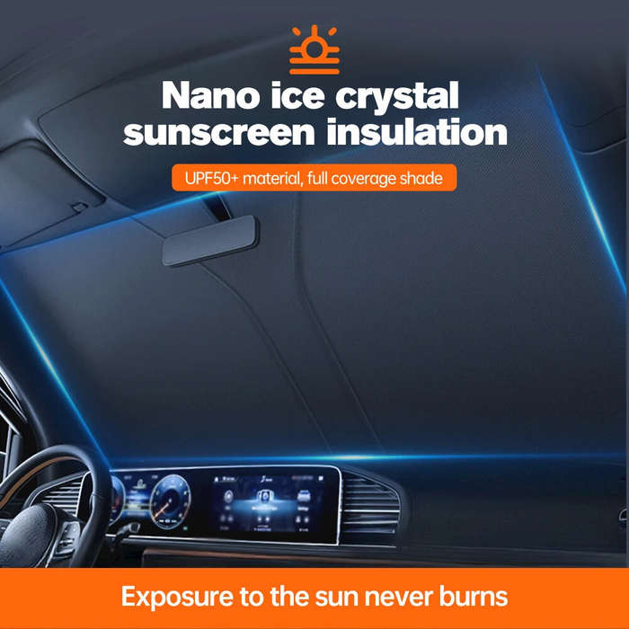 L - RedrRover 3 Layer Laser Sun Protection Shade Sunshade Privacy Curtain Car Front Windshield Heat
