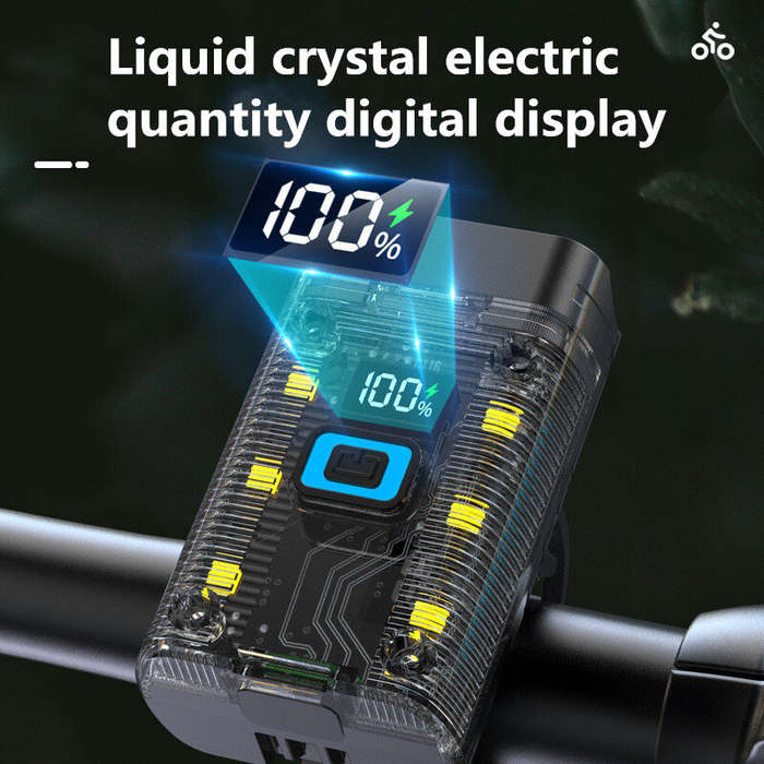 White - BIKIGHT Bike Headlight 1200mAh Battery Dual Distance Beam Design Waterproof 4 Light Modes Ty