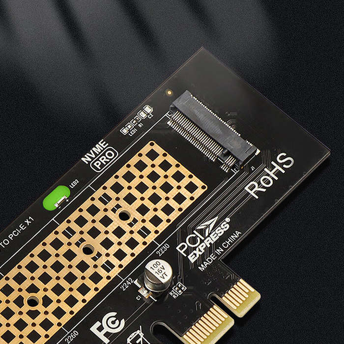 SK1 - JEYI SK1/SK4 SSD Adapter Card M.2 NVME to PCI-E4.0 X1X4X8X16 40Gbps Expansion Card Compatible