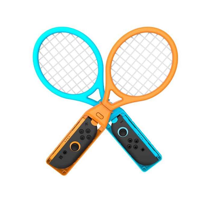 Blue/Orange - For Switch2 Sports 18-in-1 Tennis Racket + Strap + Detachable Grip IPLAY HBS-522