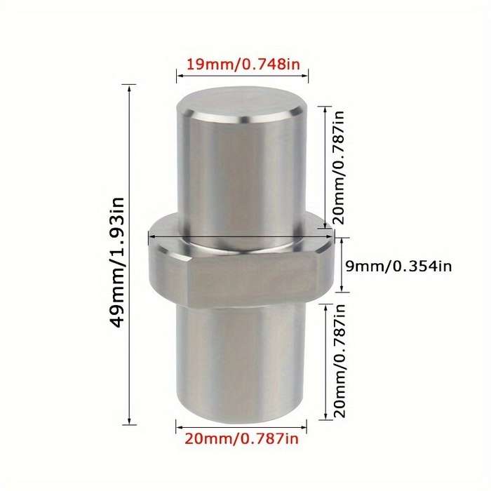 1 PCS - Stainless Steel Workbench Stop 19/20mm Dual-Sided Bench Dog Hole Plate Polished Metal Limit-