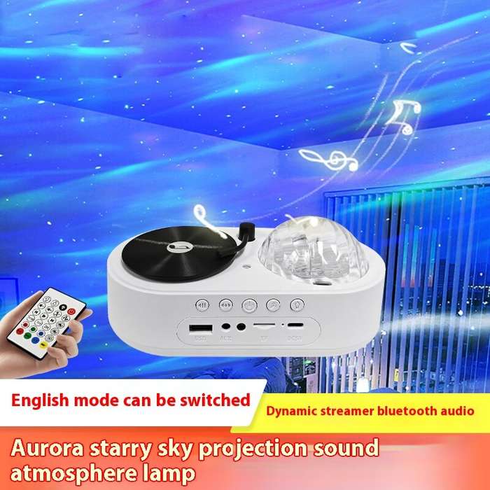 White - Elfeland LED Rechargeable Aurora & Starry Sky Projector Lamp Dreamy Starlight Night Light Wi