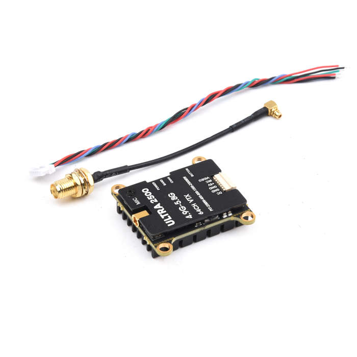 Black - Ultra2500 4.9-5.8Ghz 64CH 25mW/ 400mW/ 800mW/ 1500mW/ 2500mW/ Pit Mode 2.5W FPV Transmitter