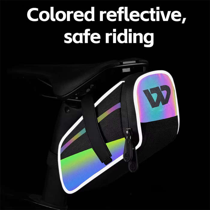 Colorful - WEST BIKING 1.8L Colorful Reflective Bicycle Saddle Bag Waterproof Portable Cycling Tool