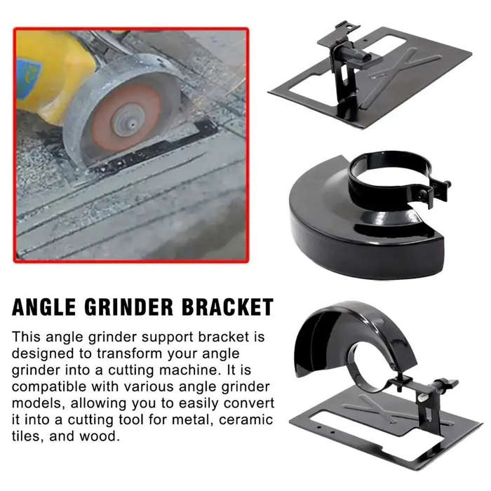 Black - Angle Grinder Base Balance Bracket Adjustable Thickened Base Woodworking Protection Holder C