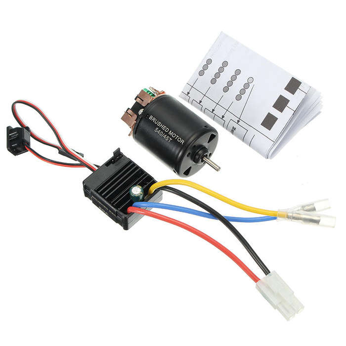 23 - 540 Motor 60A ESC Carbon Brushed Shaft 3.175mm For 1/10 RC Car