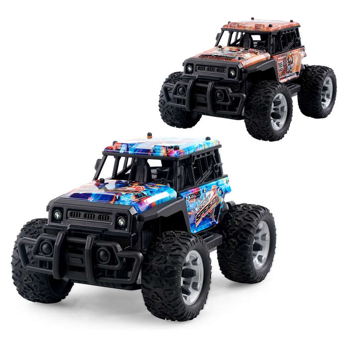Blue - JJRC Q181 1/20 2.4GHz 30KM/h RC Car Truck with LED Lights High Speed Off Road Vehicles RTR