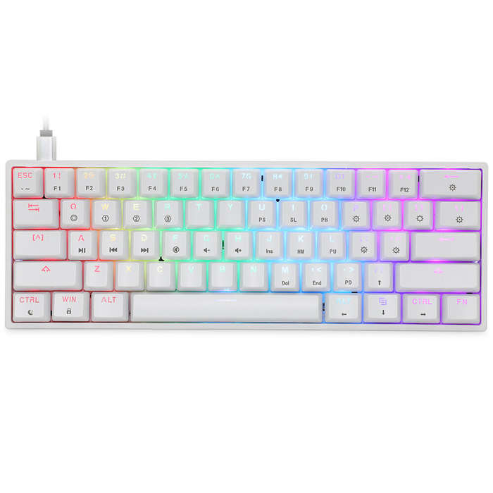 SKYLOONG GK61 Mechanical Keyboard 61 Keys Hot Swappable Gateron Optical Switch RGB Type-C Wired Prog
