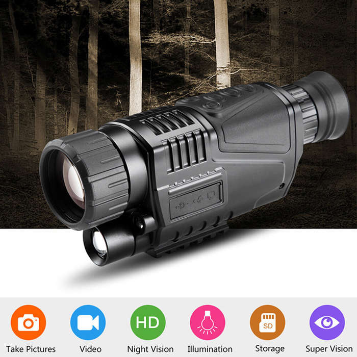 NV300 5x40 Infrared Night Vision Goggles Monocular Scope HD Waterproof Telescope for Adults Wildlife