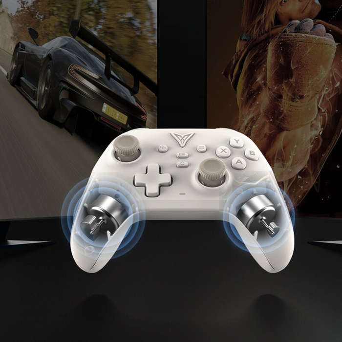 White - Flydigi DuneFox Tri-mode Gaming Controller with Hall Effect Joystick and Trigger Support PC/