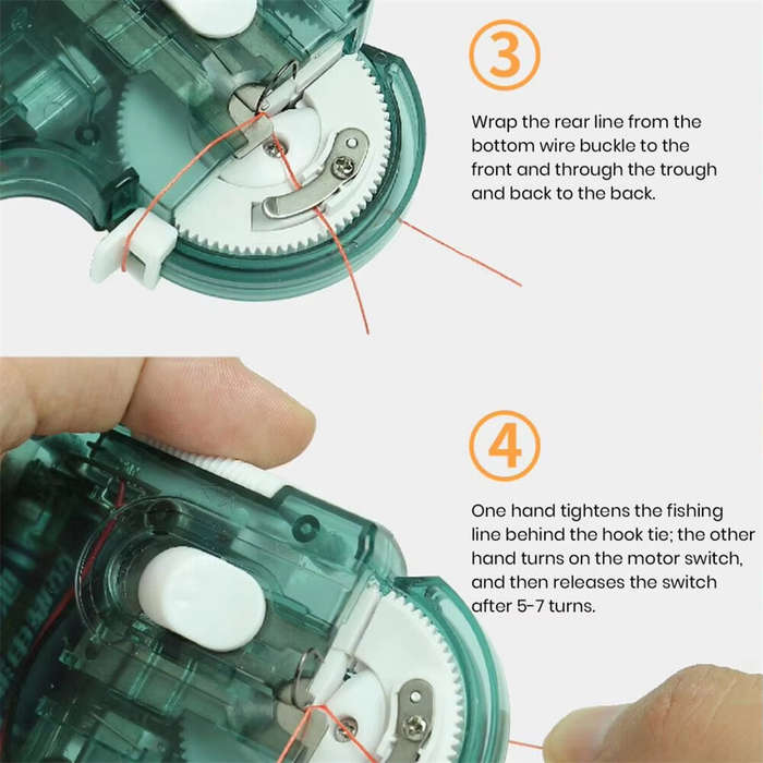 Blue - ZANLURE Electric Hooker Collect Fishing Automatic Hook Tier Tie Fast Roll Fishing Hooks Tie M