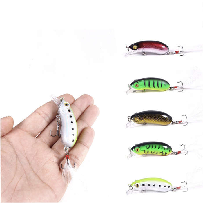 10pcs - ZANLURE 10PCS Slow Sinking Minnow Fishing Lures 7g Wobbler Crankbait Artificial Hard Bait fo