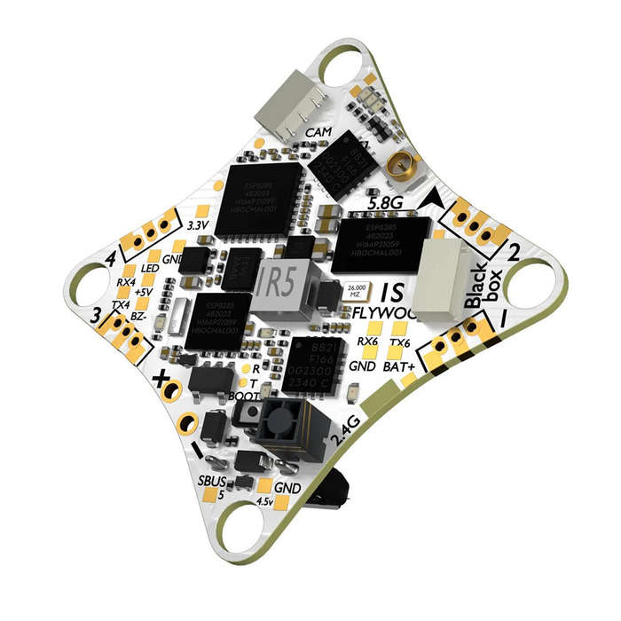 FC+ESC+VTX - 25.5 x25.5mm FLYWOO GOKU F405 ERVT 1S ELRS Flight Controller 5V BEC & 5A 5in1 ESC Built