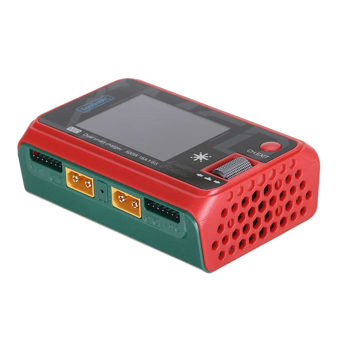 Xmas Red - ToolkitRC M6D Xmas Limited Edition 500W 15A DC Dual Channel with 2.4 Inch IPS LCD Screen