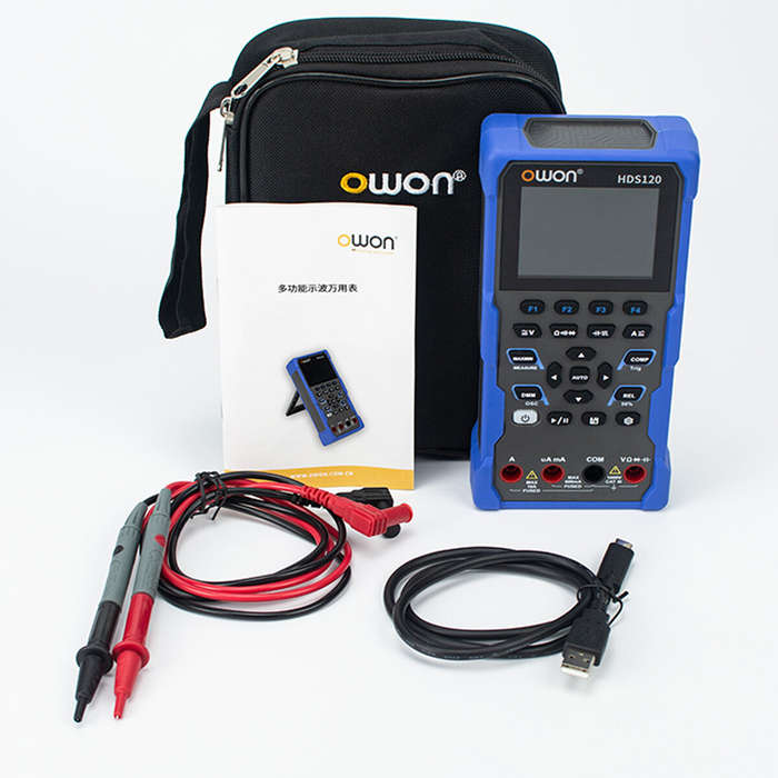 Blue. - OWON HDS120 Digital Multimeter Oscilloscope 1MHz Analog Bandwidth High Accuracy 2.8inch LCD