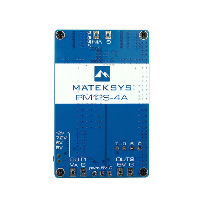 PM12S-4A - MatekSys PM12S-4A Power Module 9-55V Dual Step-Down Voltage Regulators with TVS Protectio