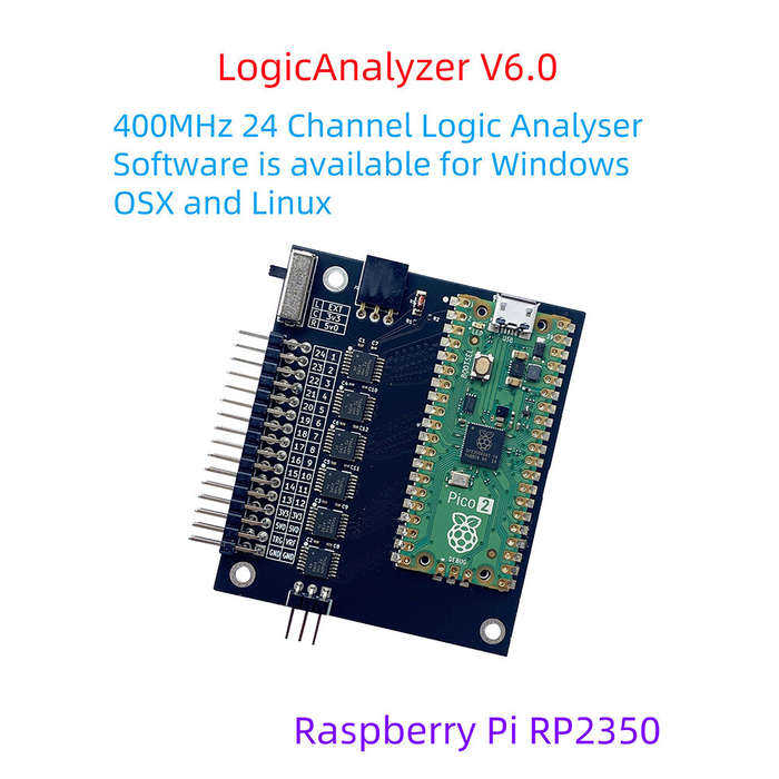 Board Only - Logics Analyzer V6.0 400MHz 24 Channel High Speed Logics Analyzer USB for Windows for M