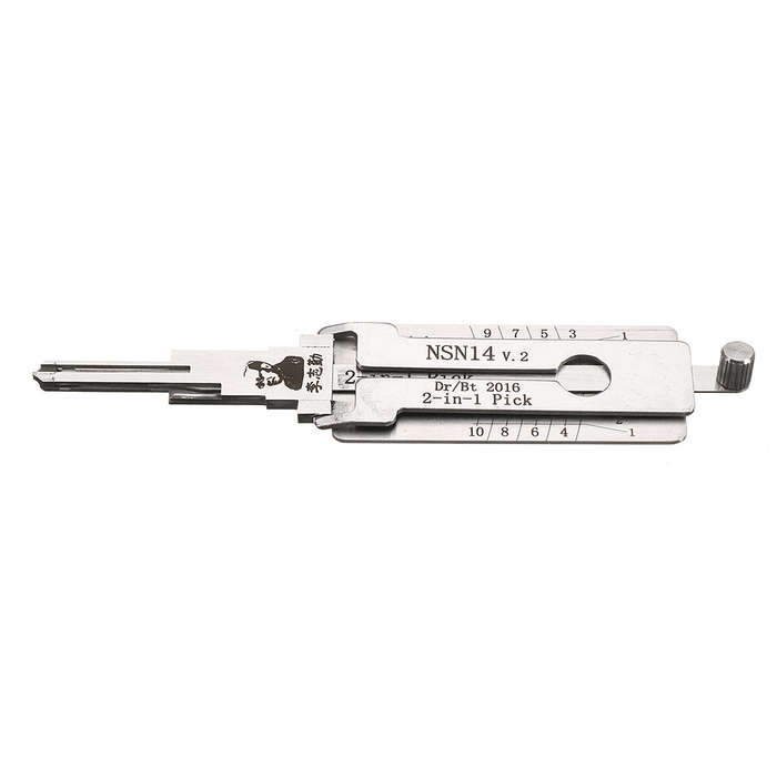 BSHAPPLUS NSN14 Dr/Bt 2 in 1 Car Door Lock Picks Decoder Unlock Tool Locksmith Tools