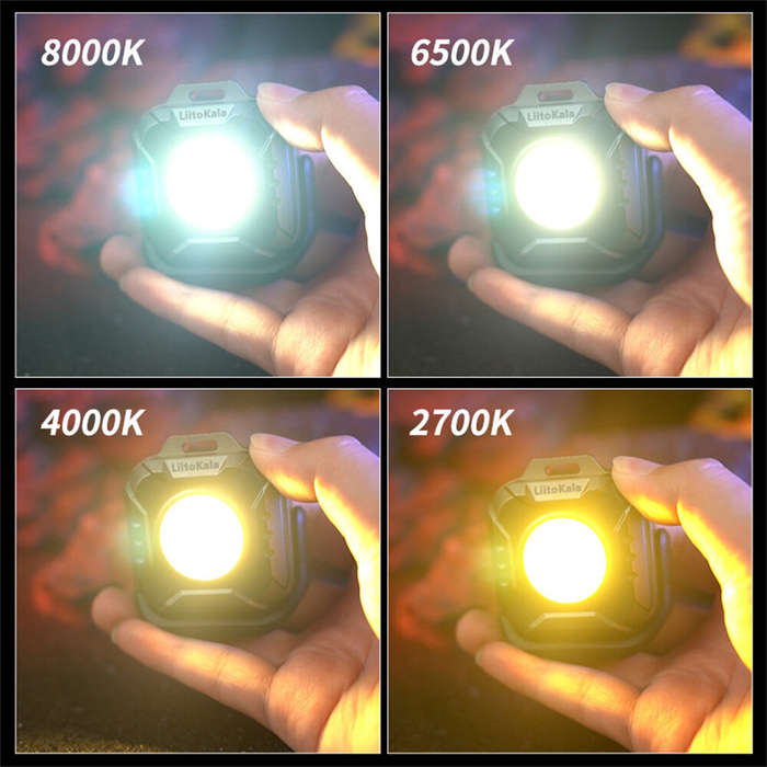 Grey - LiitoKala LF-986 Multifuncional Outdoor Camping Mini Portable Magnetic Working Light COB LED