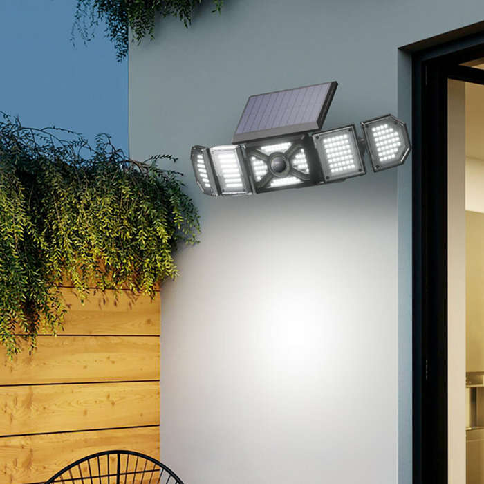 Outdoor Solar Lights Powerful 244Led Lamp Spotlight Sunlight Energy Waterproof For Exterior Garden W